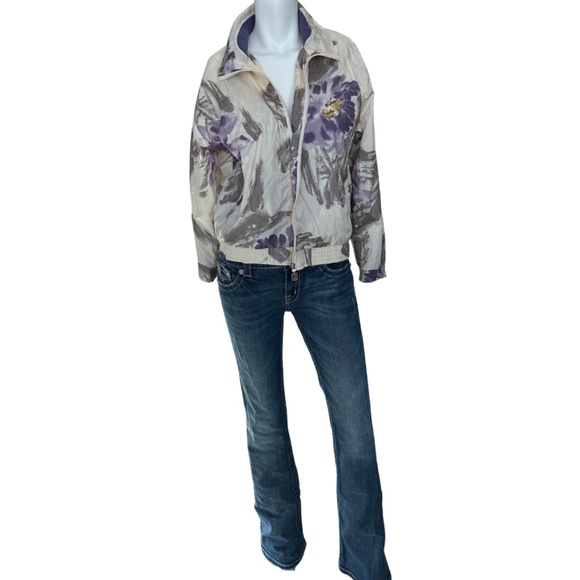 Vintage Petite Sophisticate 80s/90s Floral Bomber Jacket – Size Small (Oversized - Picture 1 of 7